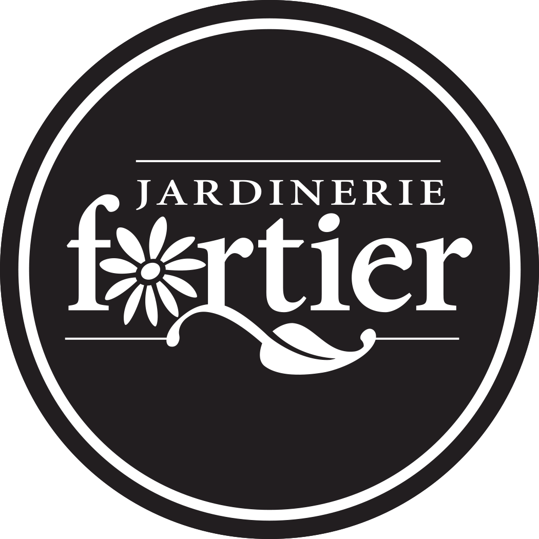 Jardinerie Fortier LOGO DANS PASTILLE NOIRE Jardinerie Fortier LOGO DANS PASTILLE NOIRE