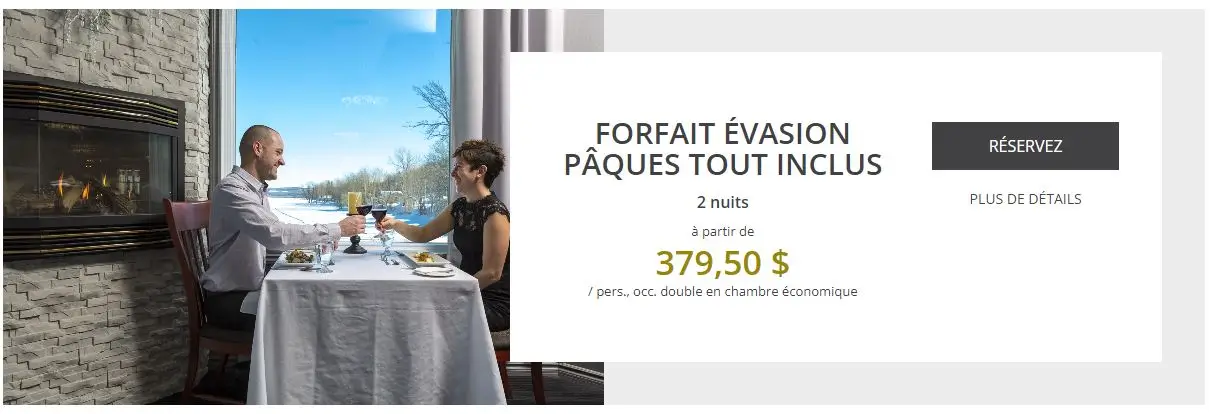 Forfait Evasion de Pâques forfait evasion de paques