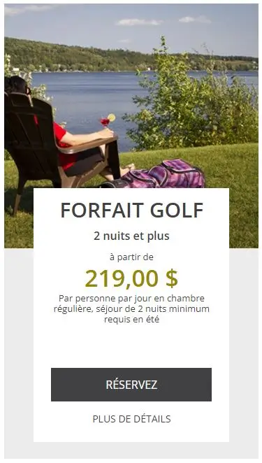 Forfait Golf web forfait golf 2024