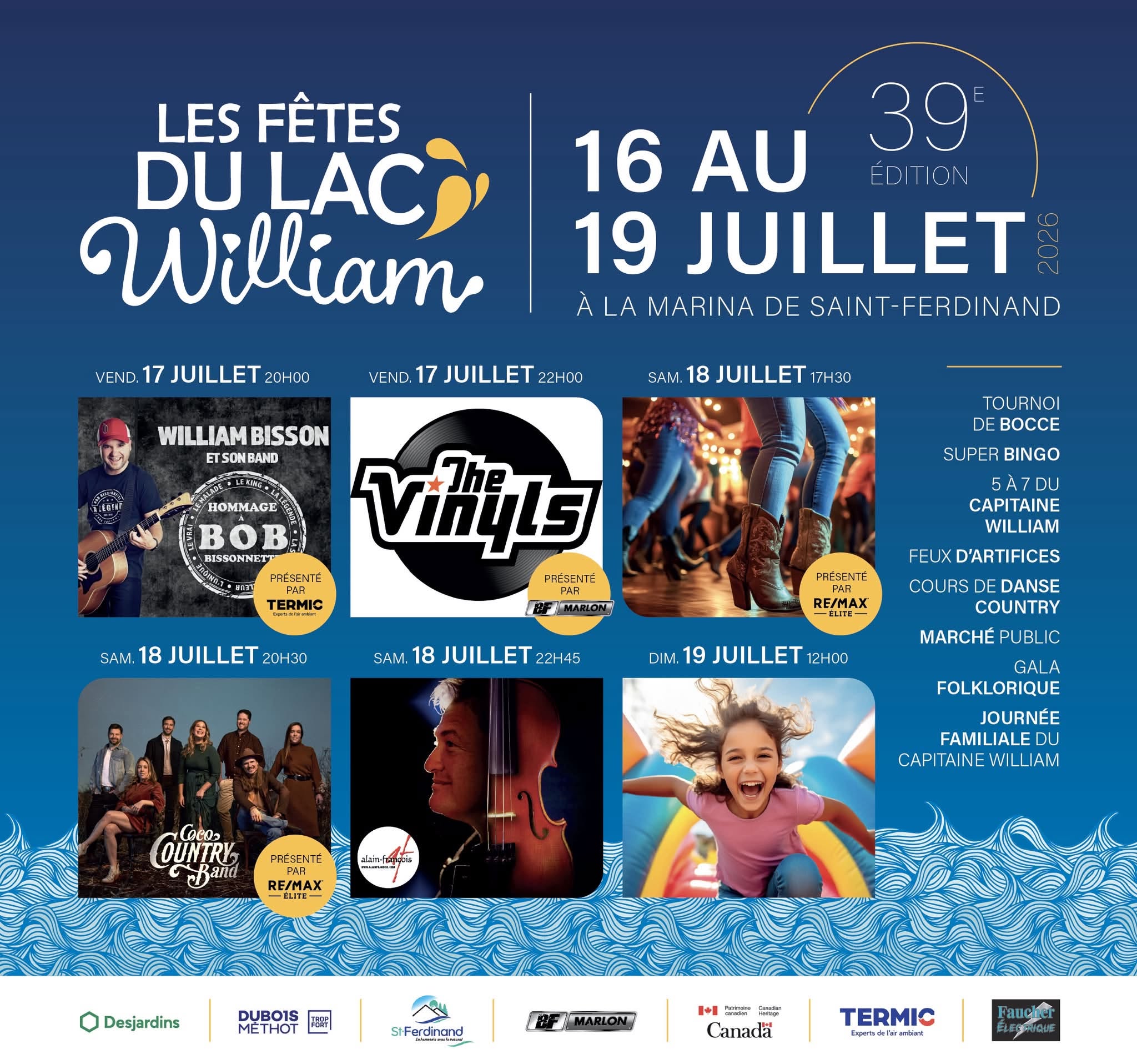 Fetes du lac William 2026 Fetes du lac William 2026